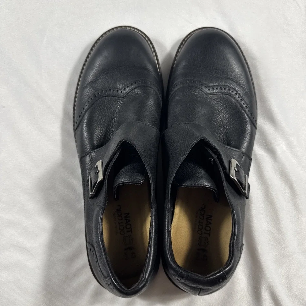 NAOT Shoes 43 EU/US 10 Black Evidence Faux Buckle Strap Oxford‎ Israel Made